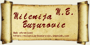 Milenija Buzurović vizit kartica